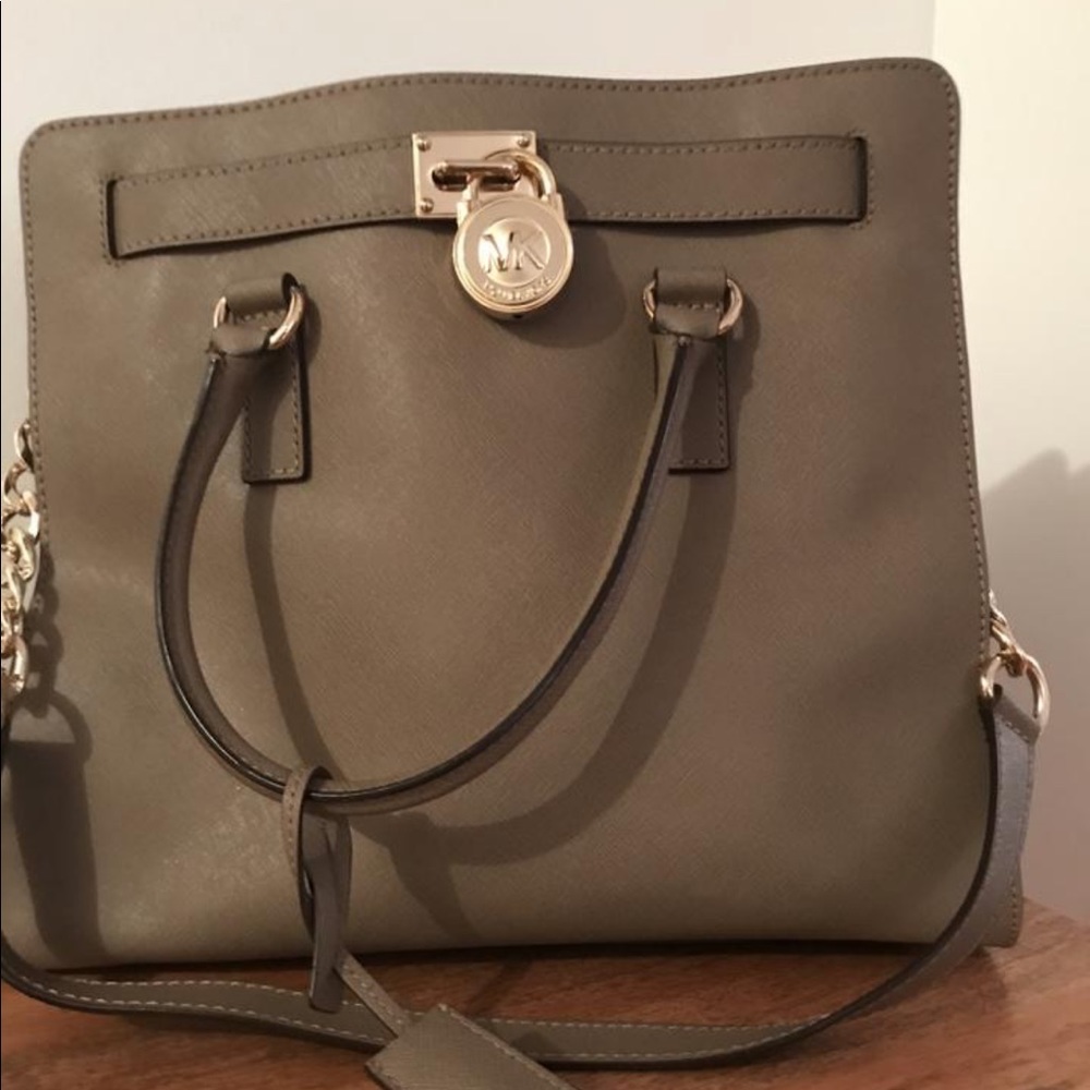 Michael Kors Hamilton Satchel Leather Tote